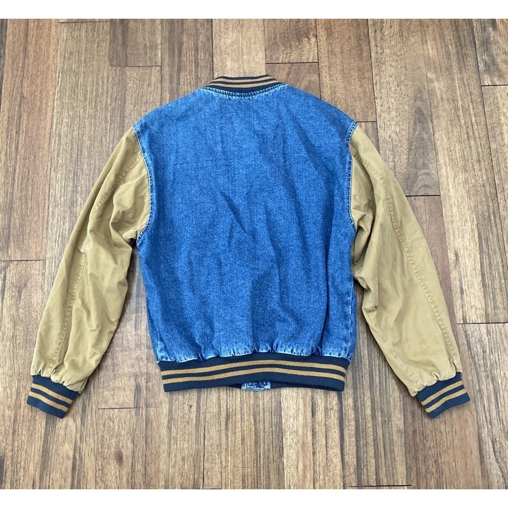 Vintage Tony The Tiger Kellogg's Snap Button Denim Bomber Jacket Size Small - Picture 4 of 4